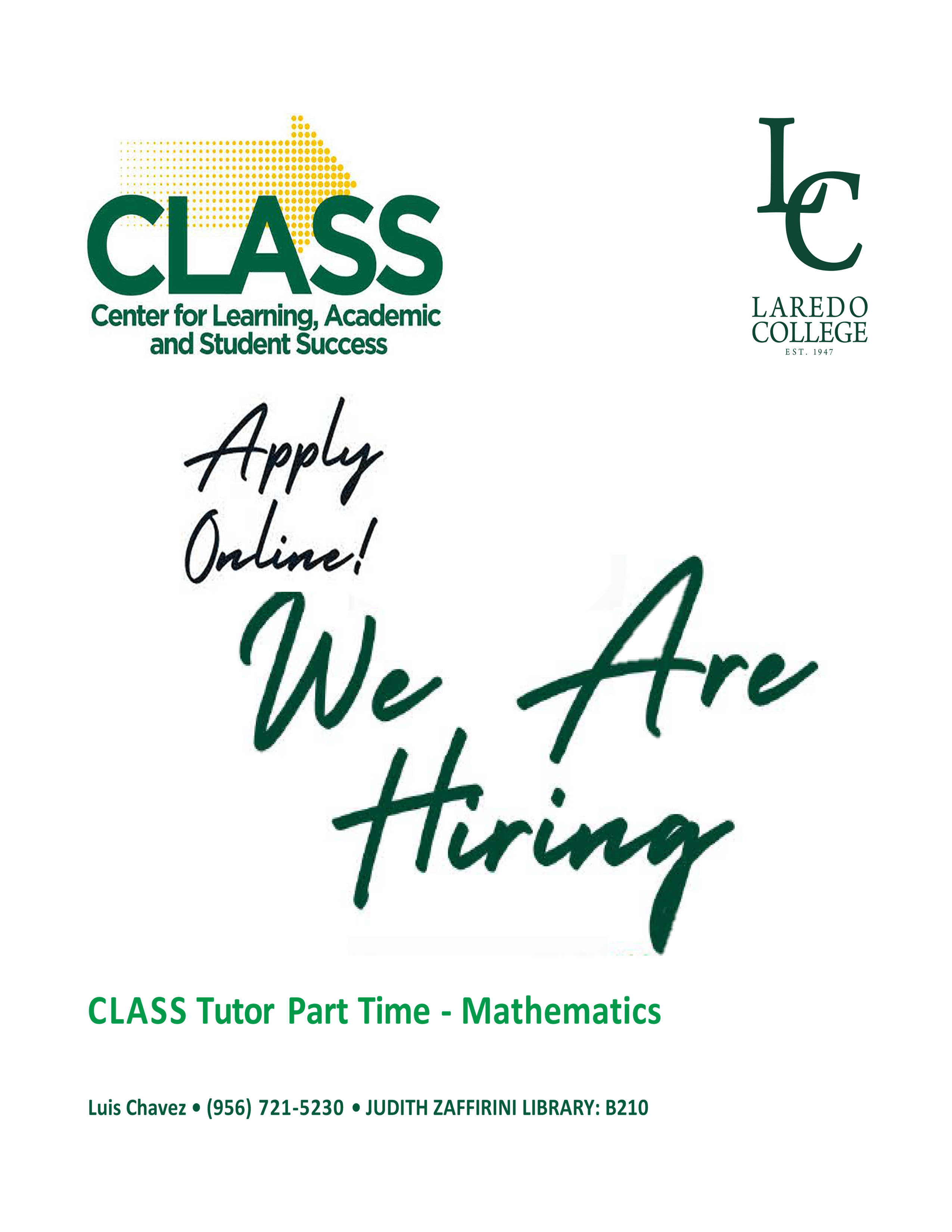 CLASS PART TIME Tutors Needed